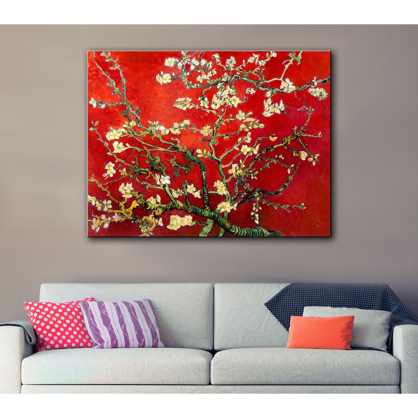 Toile « Amandier en fleurs rouges » de Vincent van Gogh