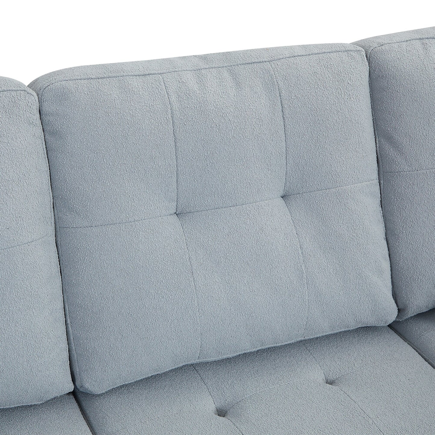 Vintage L-Shaped Modular Sectional Sofa with Removable Cushions and 2 Pillows for Living Room Office