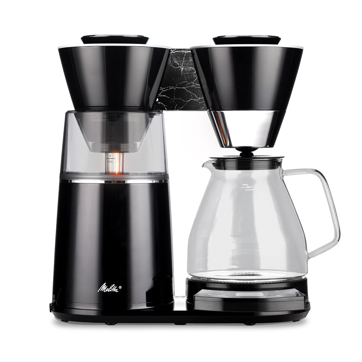 Cafetière filtre Vision Luxe 12 tasses avec tableau de bord rotatif