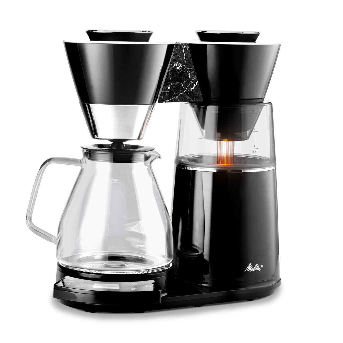 Cafetière filtre Vision Luxe 12 tasses avec tableau de bord rotatif