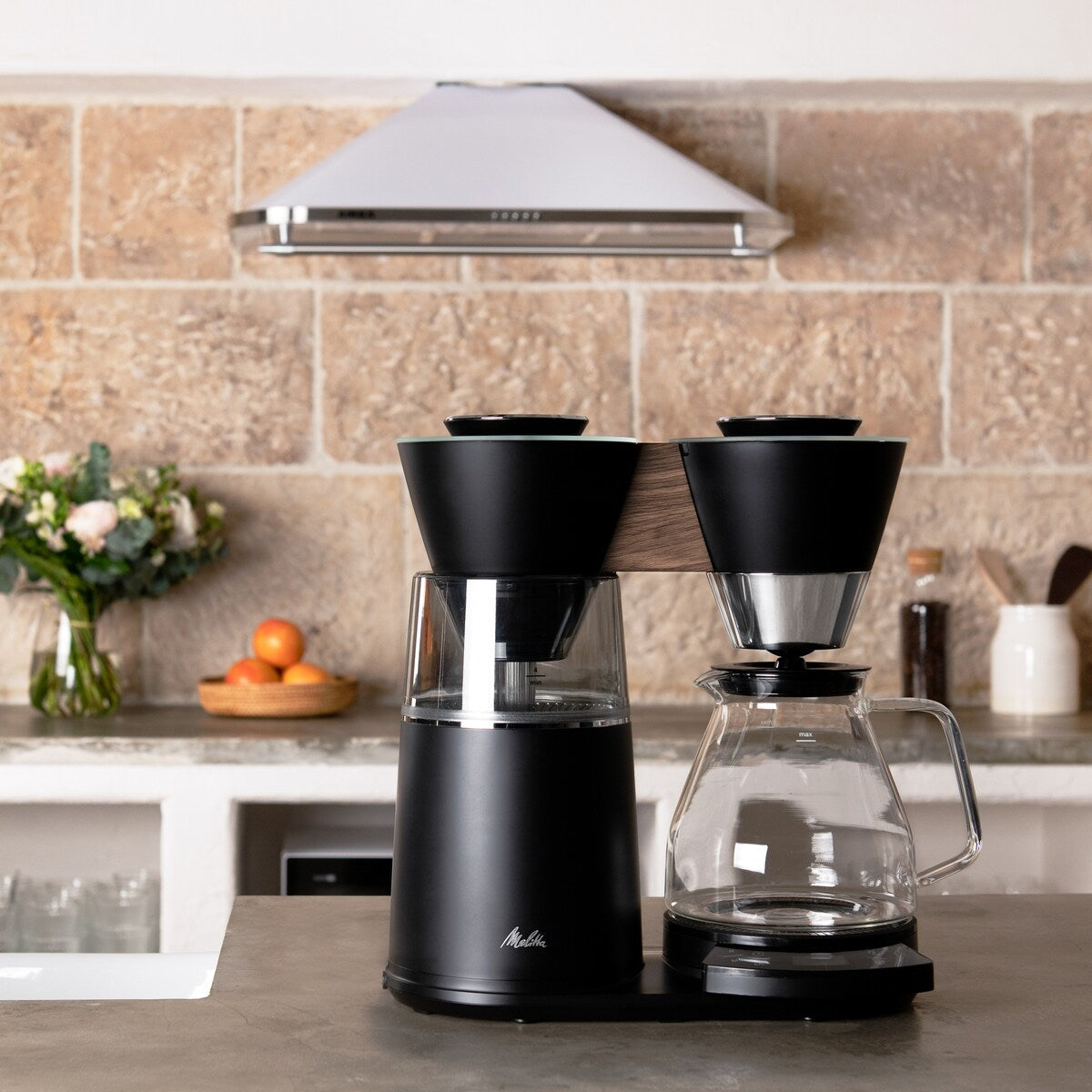 Cafetière filtre Vision Luxe 12 tasses avec tableau de bord rotatif