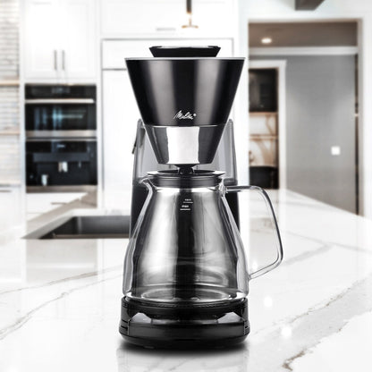 Cafetière filtre Vision Luxe 12 tasses avec tableau de bord rotatif