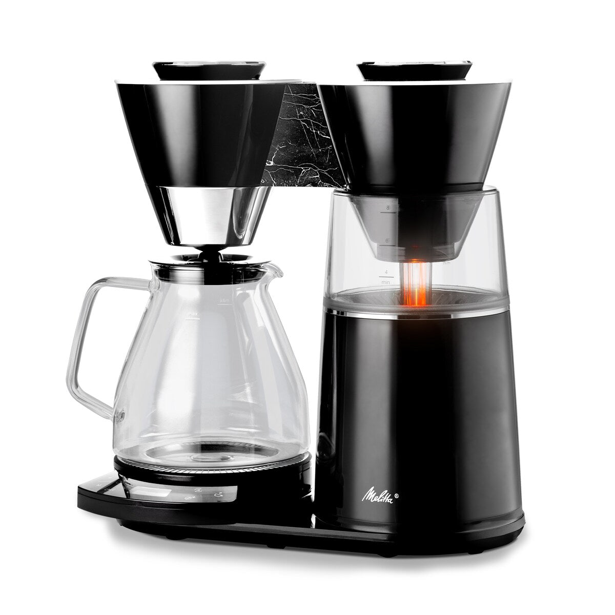 Cafetière filtre Vision Luxe 12 tasses avec tableau de bord rotatif