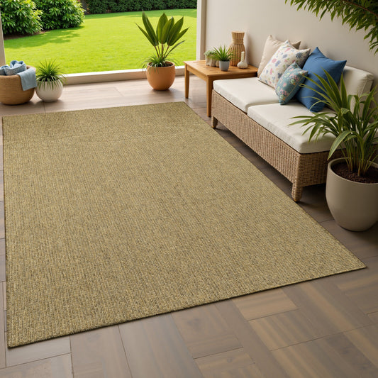 Tapis d'intérieur et d'extérieur Vista Home Kauai en tissage panier ton sur ton.