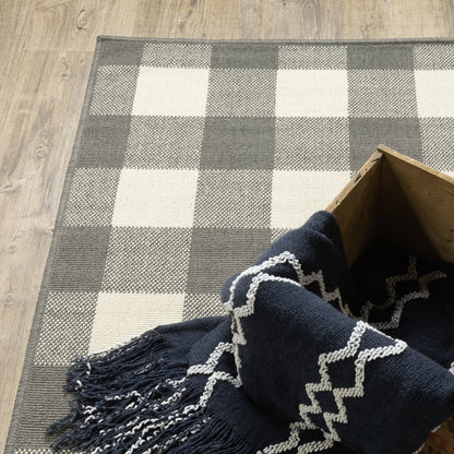 Tapis d'intérieur/extérieur à carreaux vichy de Malte de Vista Home