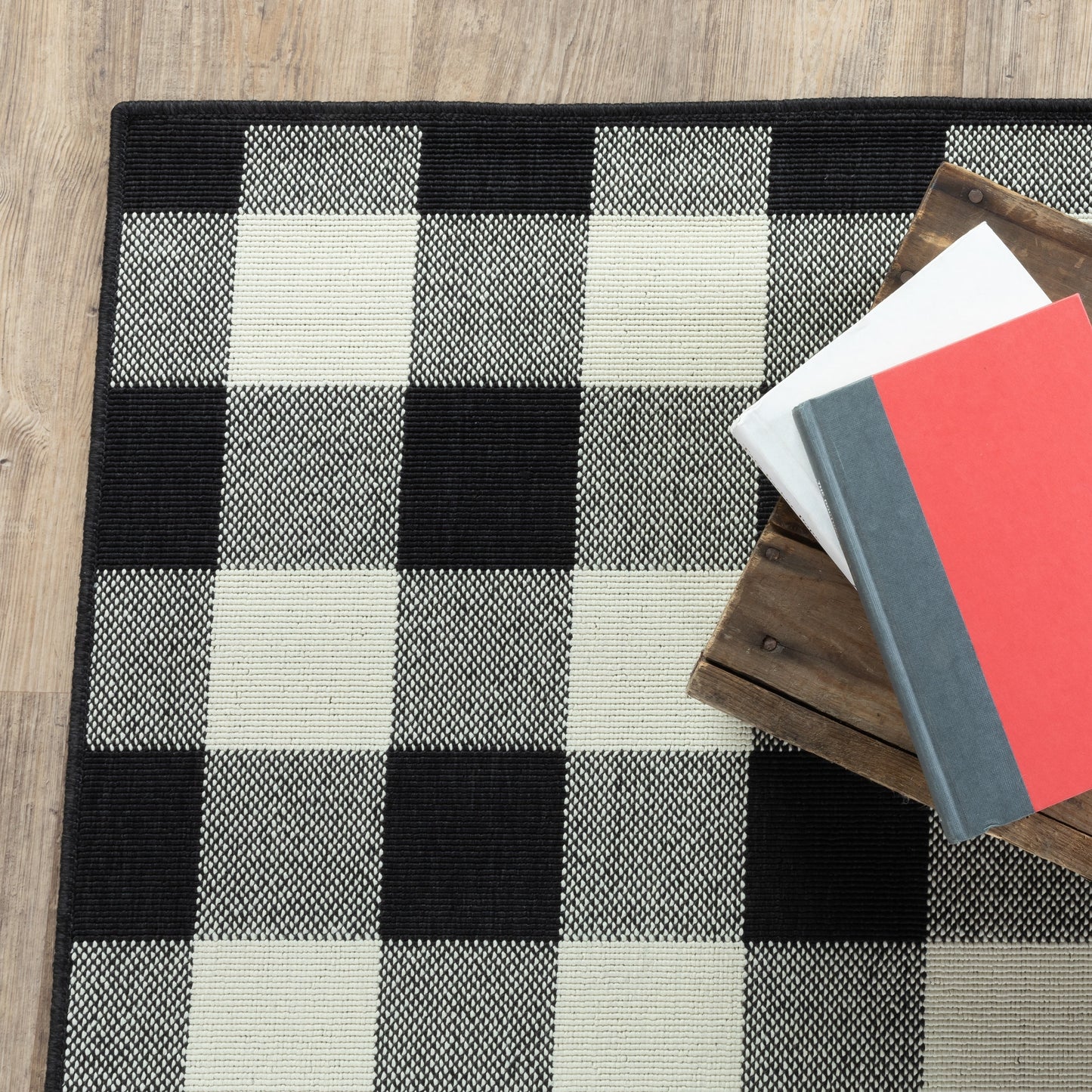 Tapis d'intérieur/extérieur à carreaux vichy de Malte de Vista Home