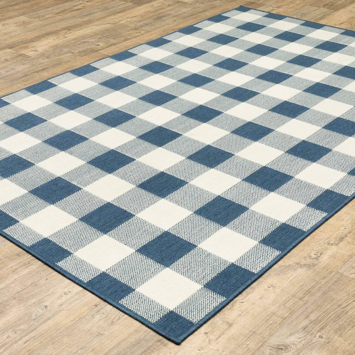 Tapis d'intérieur/extérieur à carreaux vichy de Malte de Vista Home