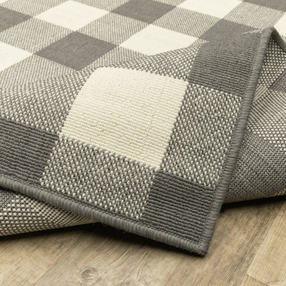 Tapis d'intérieur/extérieur à carreaux vichy de Malte de Vista Home