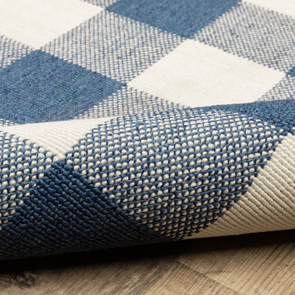 Tapis d'intérieur/extérieur à carreaux vichy de Malte de Vista Home