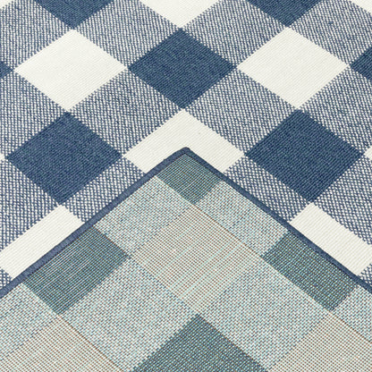 Tapis d'intérieur/extérieur à carreaux vichy de Malte de Vista Home