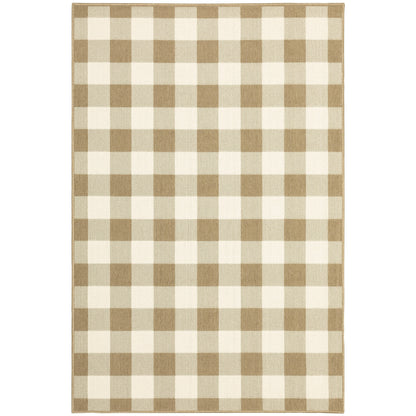 Tapis d'intérieur/extérieur à carreaux vichy de Malte de Vista Home