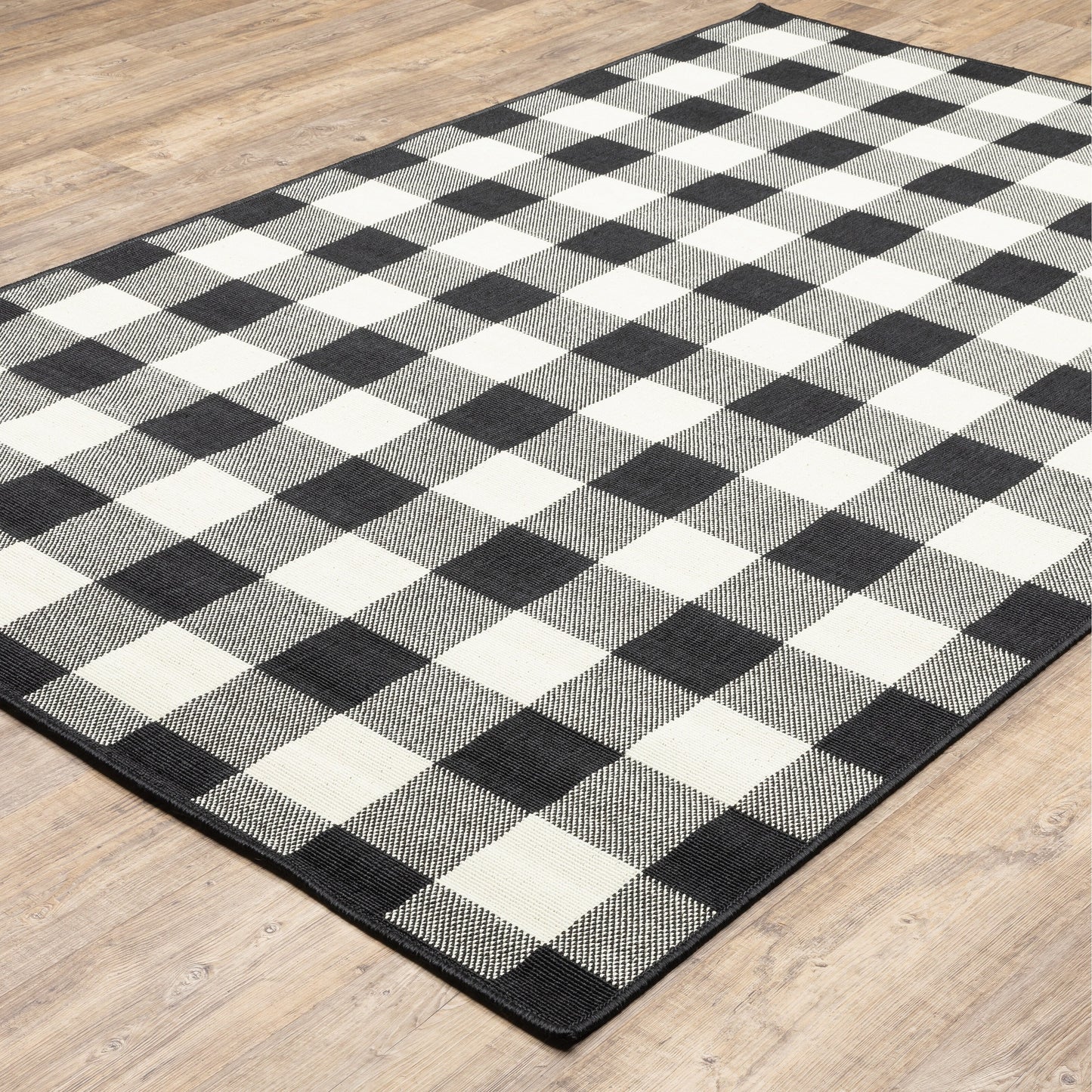 Tapis d'intérieur/extérieur à carreaux vichy de Malte de Vista Home