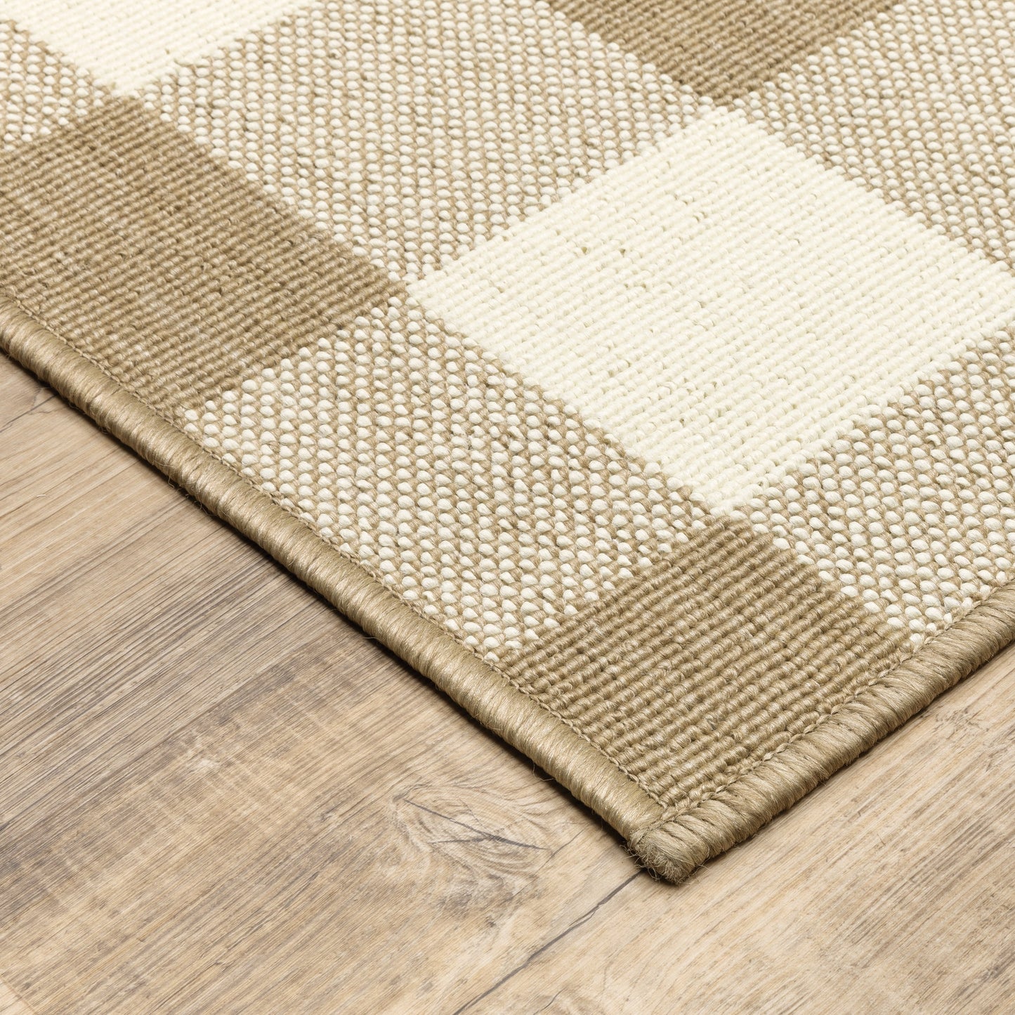 Tapis d'intérieur/extérieur à carreaux vichy de Malte de Vista Home