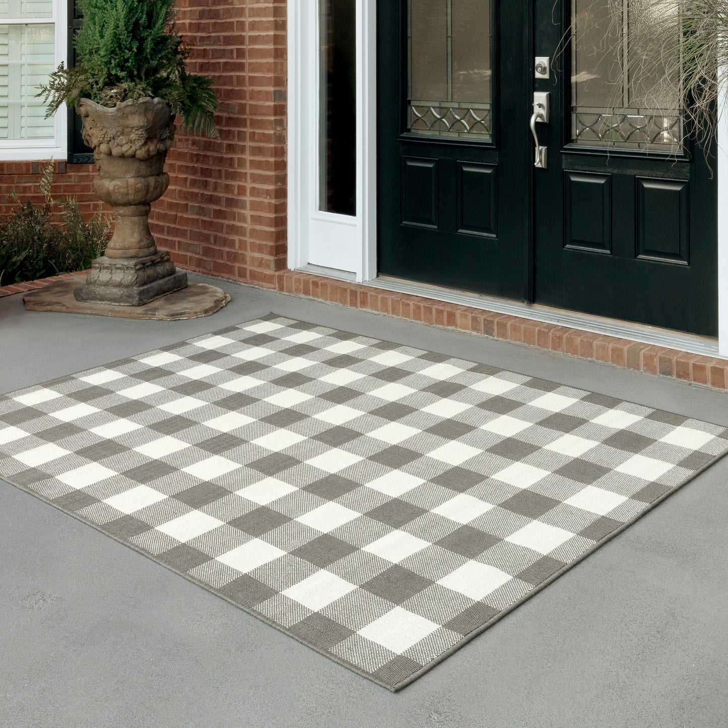 Tapis d'intérieur/extérieur à carreaux vichy de Malte de Vista Home