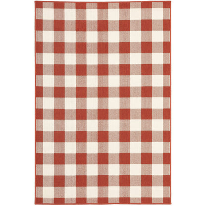 Tapis d'intérieur/extérieur à carreaux vichy de Malte de Vista Home
