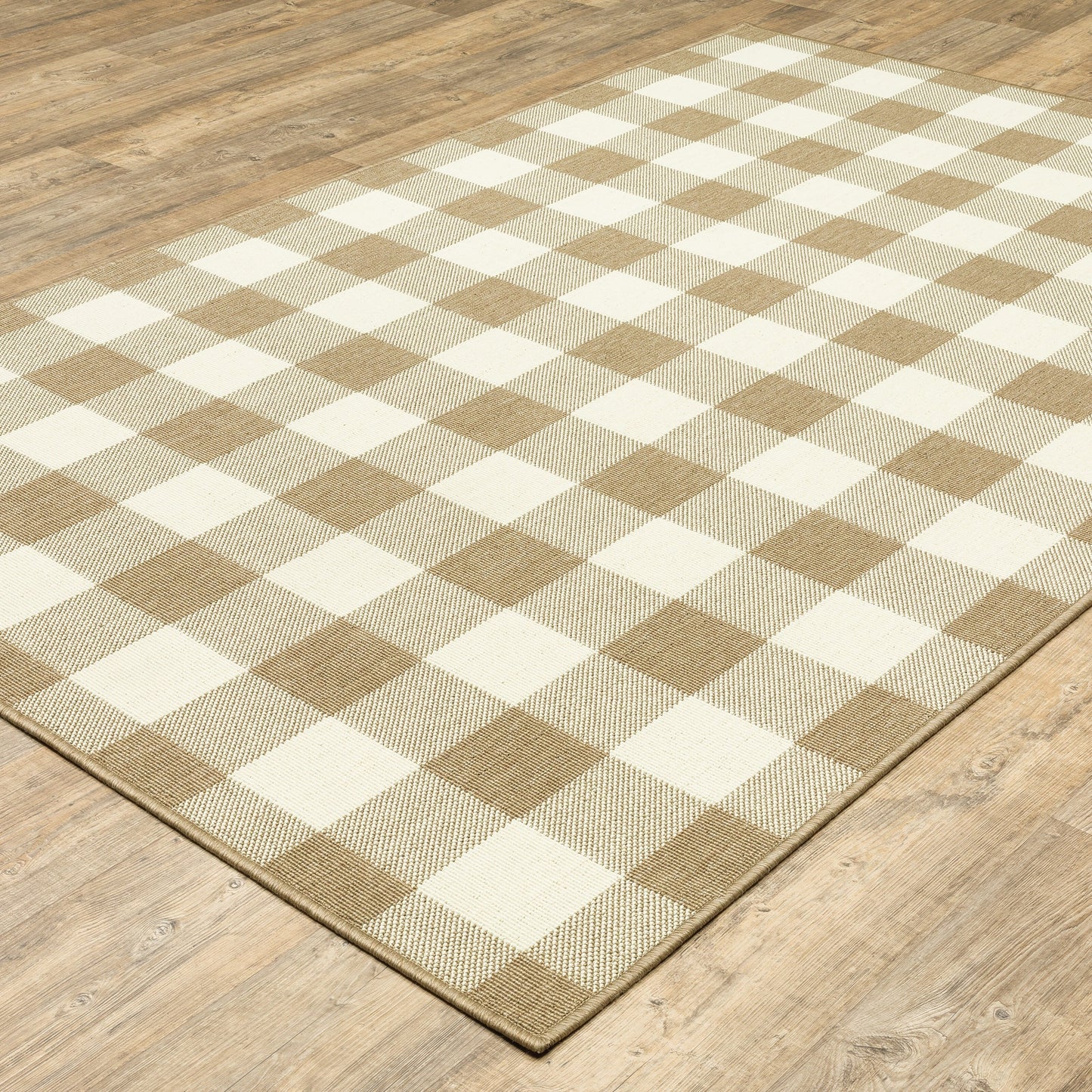Tapis d'intérieur/extérieur à carreaux vichy de Malte de Vista Home