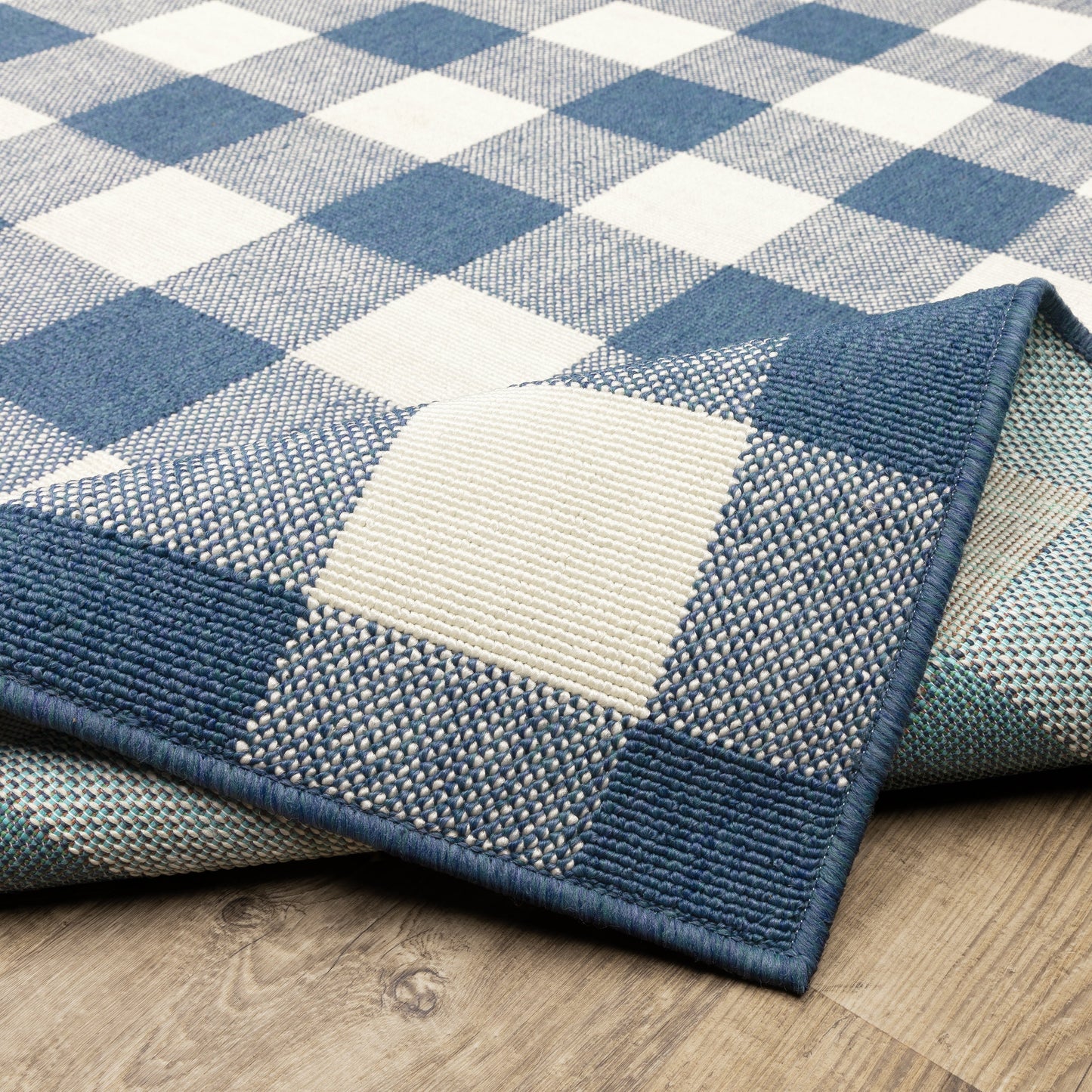 Tapis d'intérieur/extérieur à carreaux vichy de Malte de Vista Home