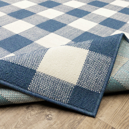 Tapis d'intérieur/extérieur à carreaux vichy de Malte de Vista Home