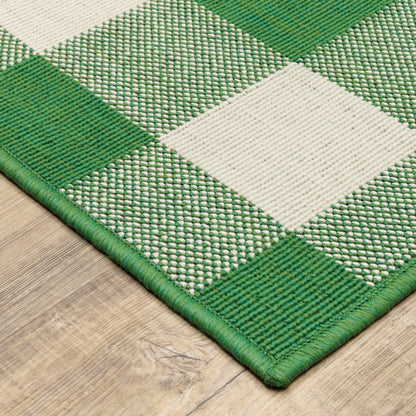 Tapis d'intérieur/extérieur à carreaux vichy de Malte de Vista Home