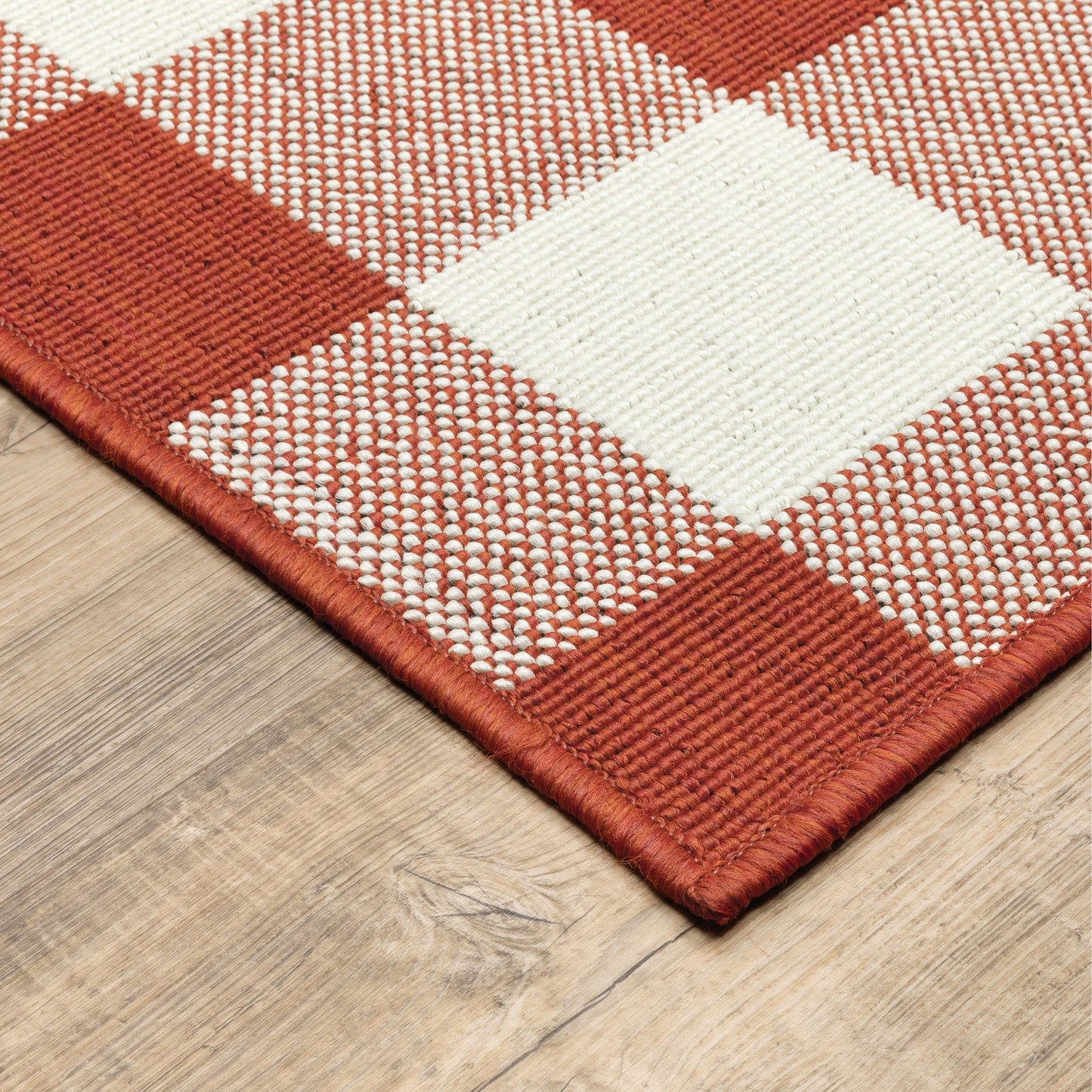 Tapis d'intérieur/extérieur à carreaux vichy de Malte de Vista Home