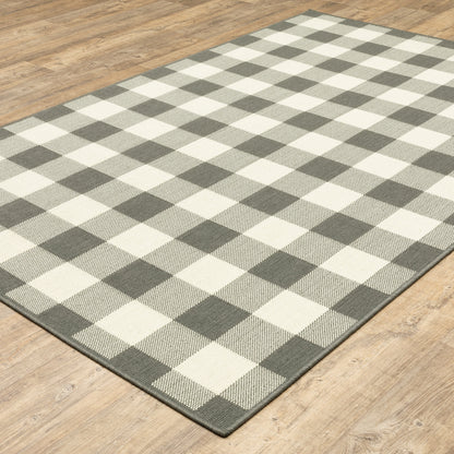 Tapis d'intérieur/extérieur à carreaux vichy de Malte de Vista Home