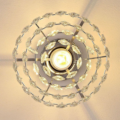 Petit plafonnier en cristal WINGBO, mini-plafonnier semi-encastré... - N/A