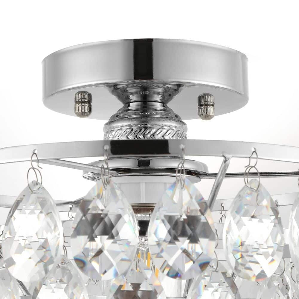 Petit plafonnier en cristal WINGBO, mini-plafonnier semi-encastré... - N/A