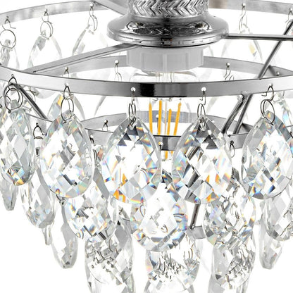 Petit plafonnier en cristal WINGBO, mini-plafonnier semi-encastré... - N/A