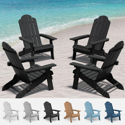 Chaises pliantes Adirondack d'extérieur Winsoon All Weather HIPS, lot de 4