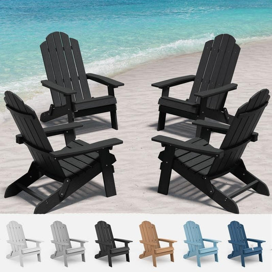 Chaises pliantes Adirondack d'extérieur Winsoon All Weather HIPS, lot de 4