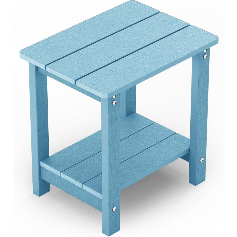 Tables d'appoint d'extérieur WINSOON All Weather HIPS à 2 niveaux, tables d'appoint Adirondack 18 pouces