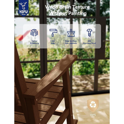 Chaise à bascule d'extérieur toutes saisons WINSOON, lot de 2