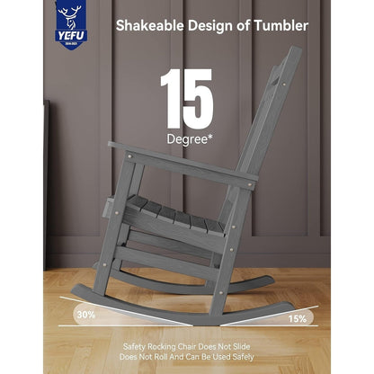 Chaise à bascule d'extérieur toutes saisons WINSOON, lot de 2