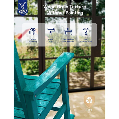 Chaise à bascule d'extérieur toutes saisons WINSOON, lot de 2