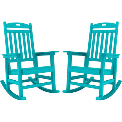 Chaise à bascule d'extérieur toutes saisons WINSOON, lot de 2