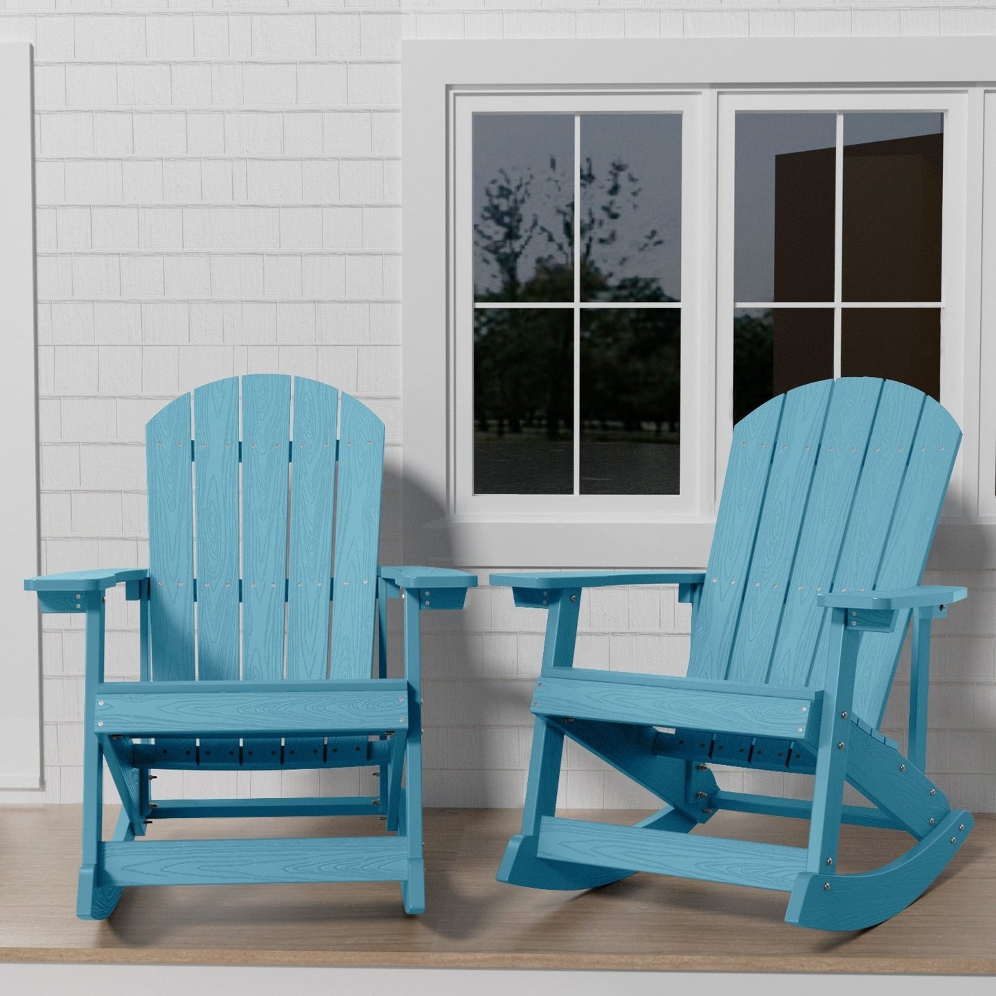 Chaise à bascule d'extérieur toutes saisons WINSOON, lot de 2