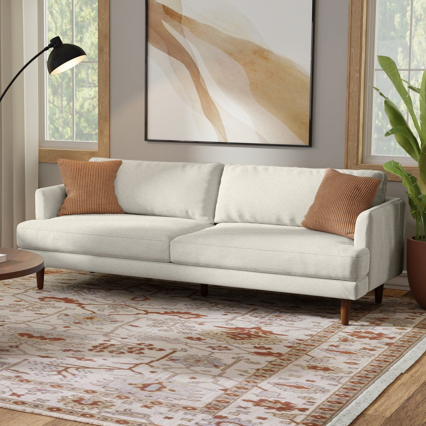 WYNDENHALL Chloris 90 inch Wide Mid-Century Modern Sofa -  90 W x 35.5 D x 32.75 H