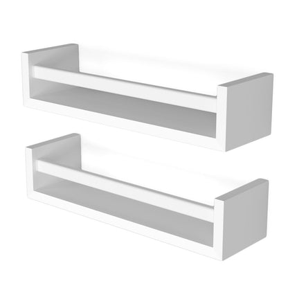 Étagères murales pour enfants Wallniture Elba, rangement pour jouets et bibliothèque en bois, lot de 2 - N/A