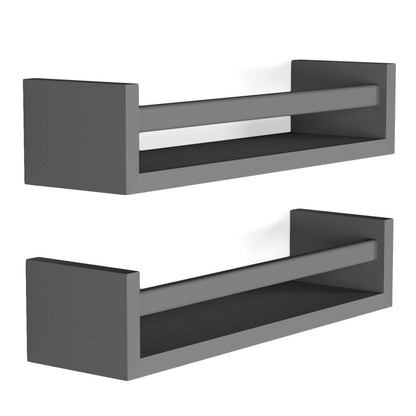 Étagères murales pour enfants Wallniture Elba, rangement pour jouets et bibliothèque en bois, lot de 2 - N/A