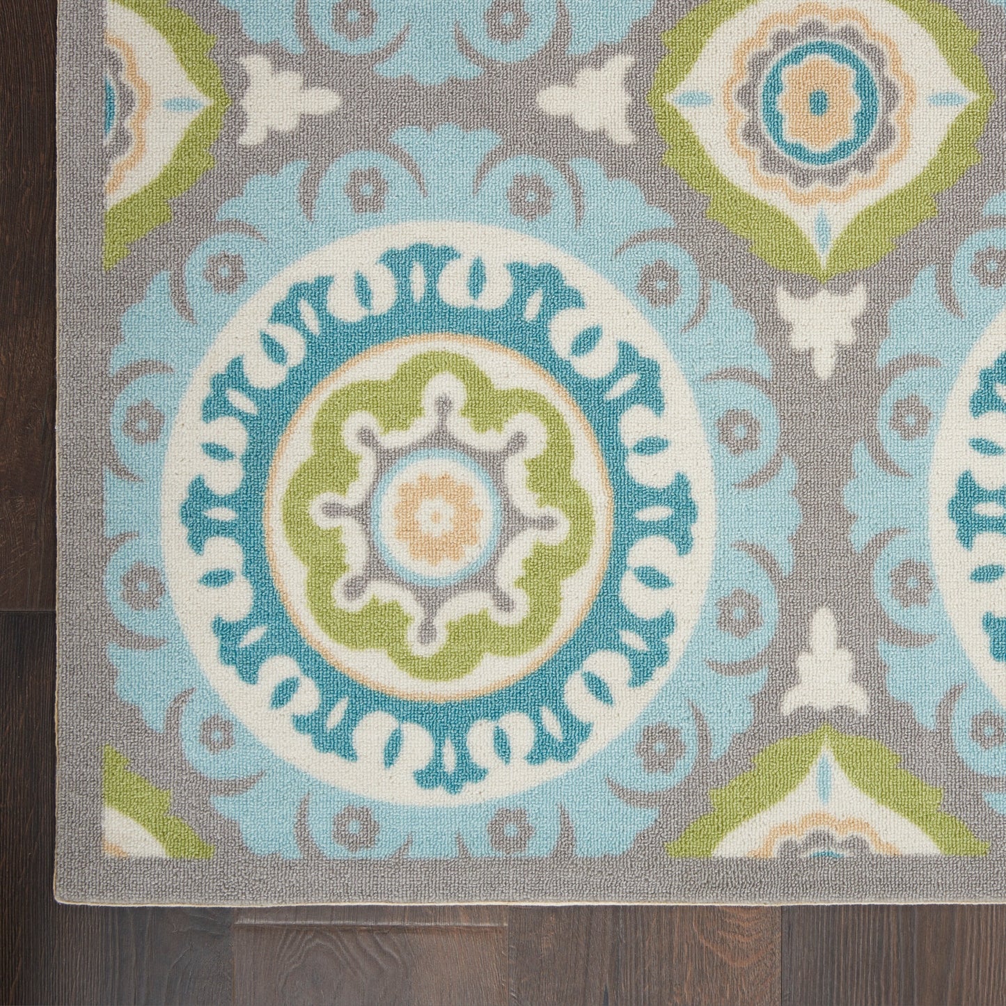 Tapis médaillon bohème d'intérieur et d'extérieur Waverly Sun N' Shade