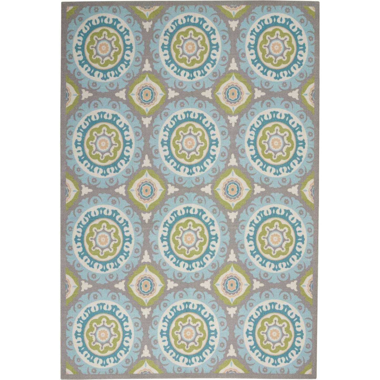 Tapis médaillon bohème d'intérieur et d'extérieur Waverly Sun N' Shade