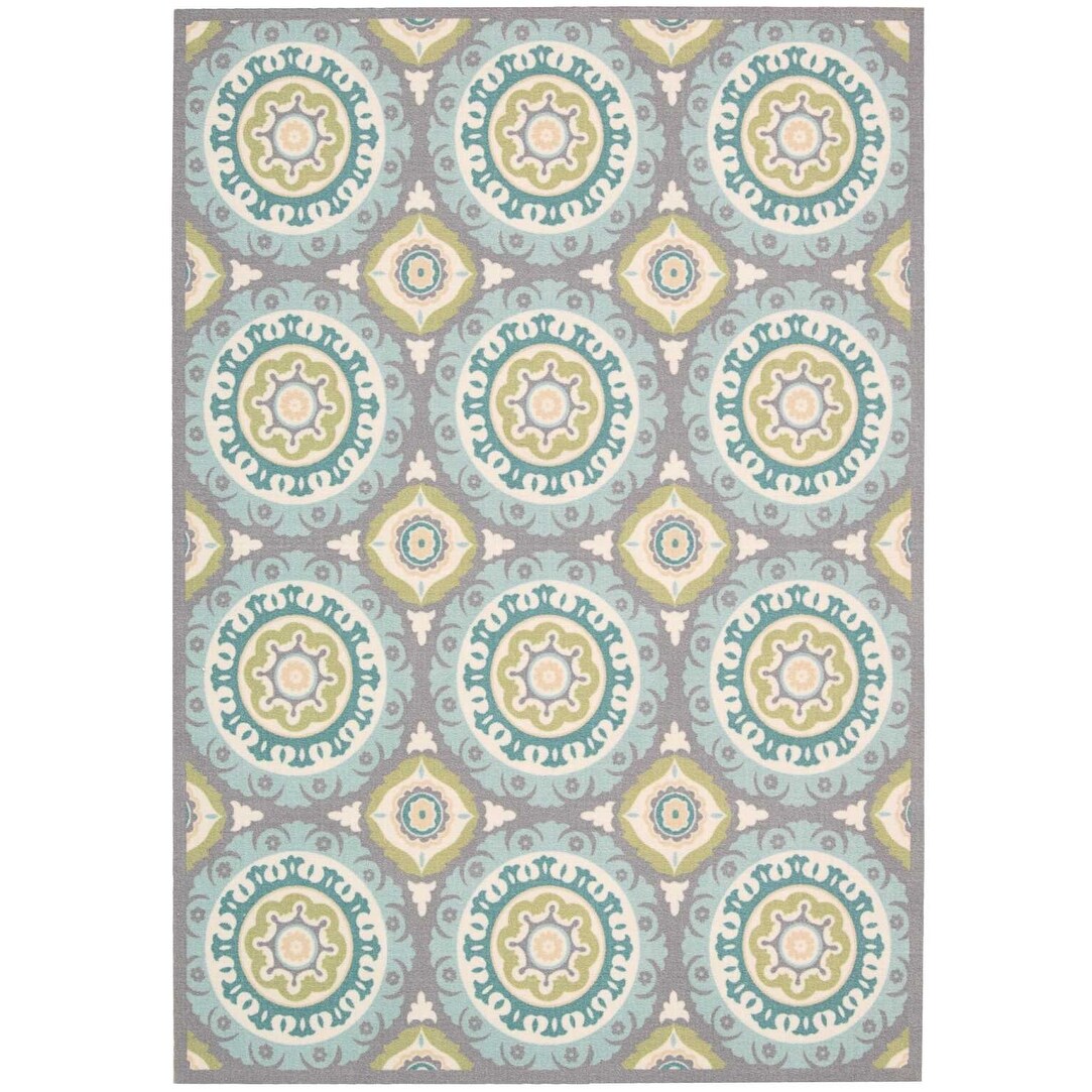 Tapis médaillon bohème d'intérieur et d'extérieur Waverly Sun N' Shade