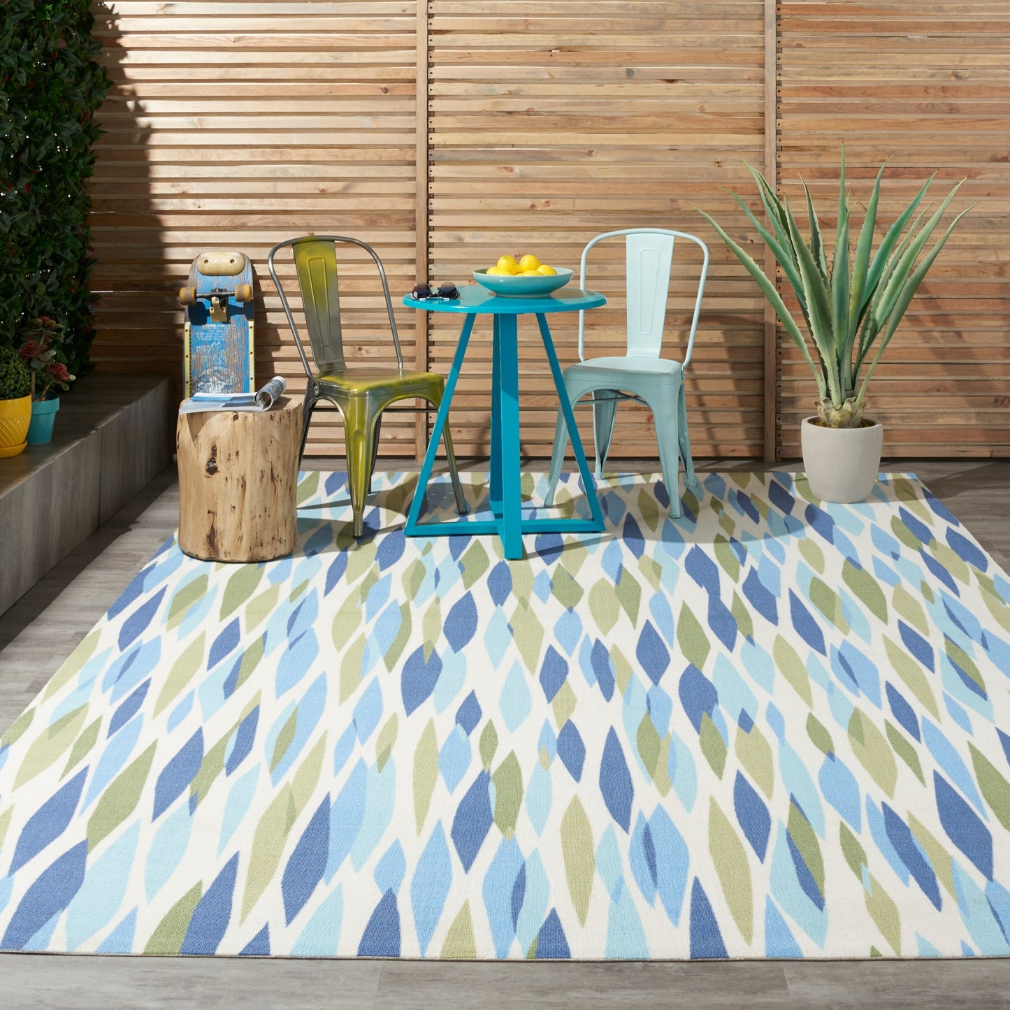 Tapis d'intérieur et d'extérieur moderne et abstrait Waverly Sun N' Shade
