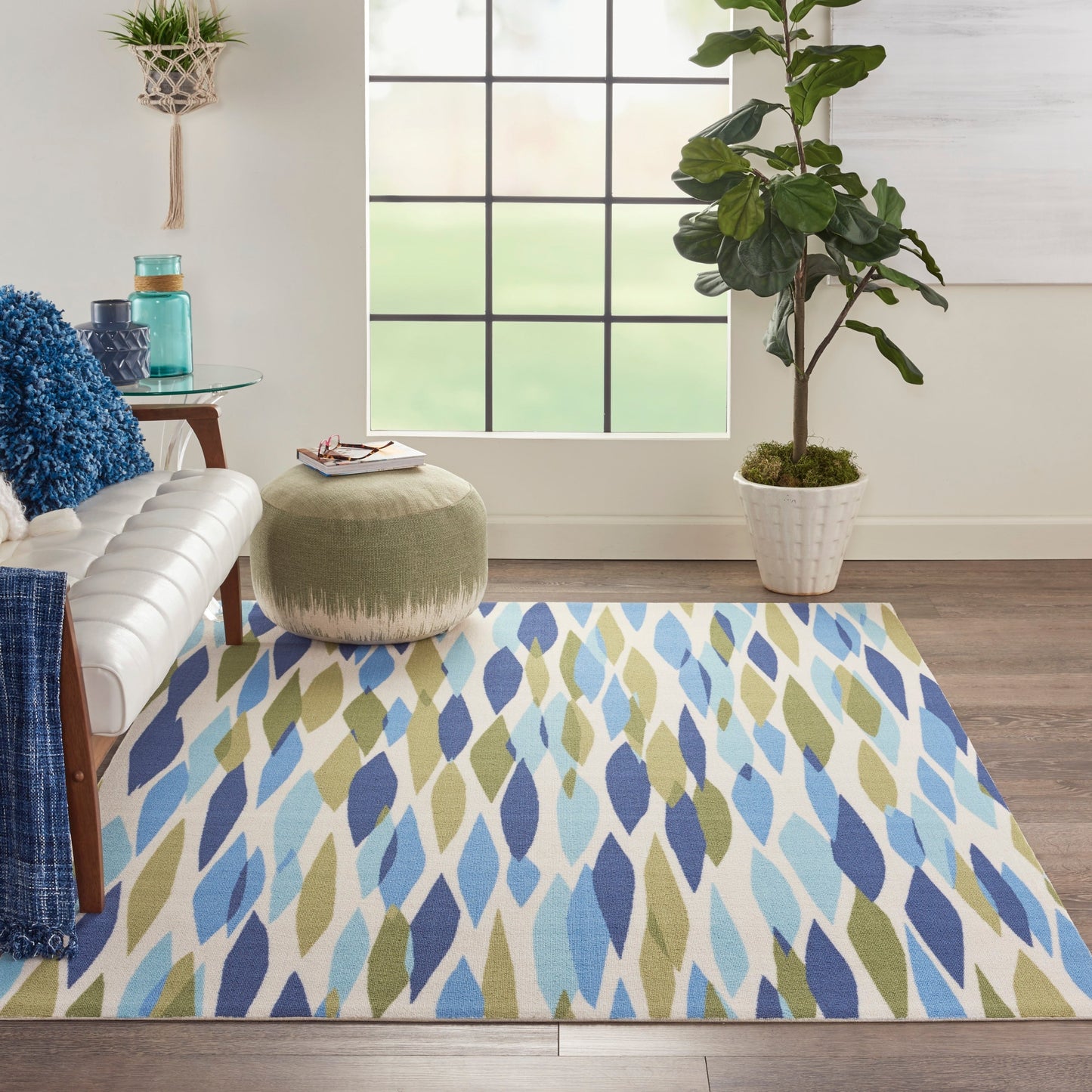 Tapis d'intérieur et d'extérieur moderne et abstrait Waverly Sun N' Shade