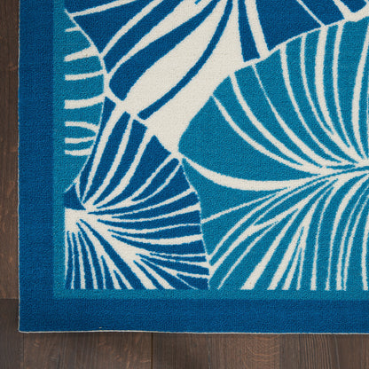 Tapis d'intérieur/extérieur moderne botanique Waverly Sun N' Shade