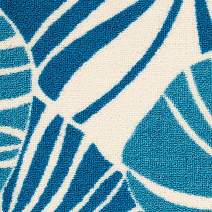 Tapis d'intérieur/extérieur moderne botanique Waverly Sun N' Shade