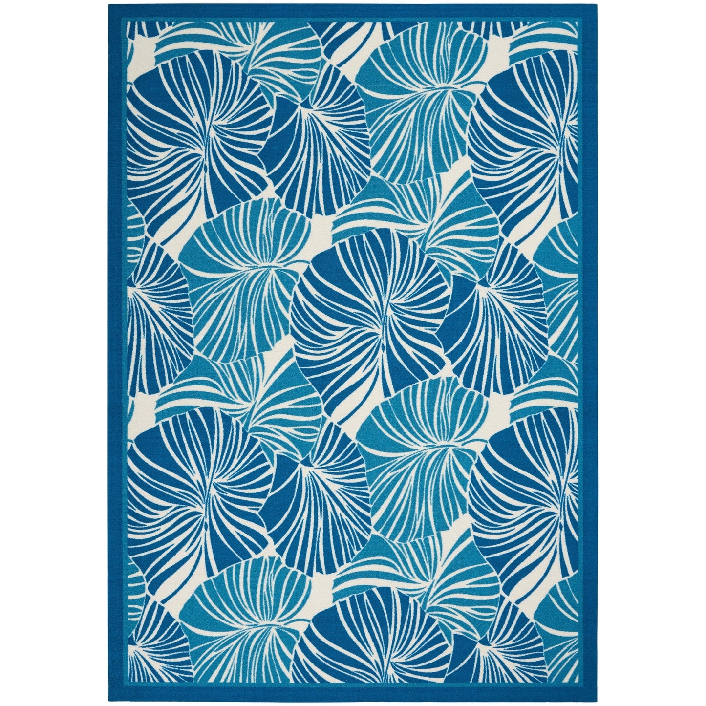 Tapis d'intérieur/extérieur moderne botanique Waverly Sun N' Shade