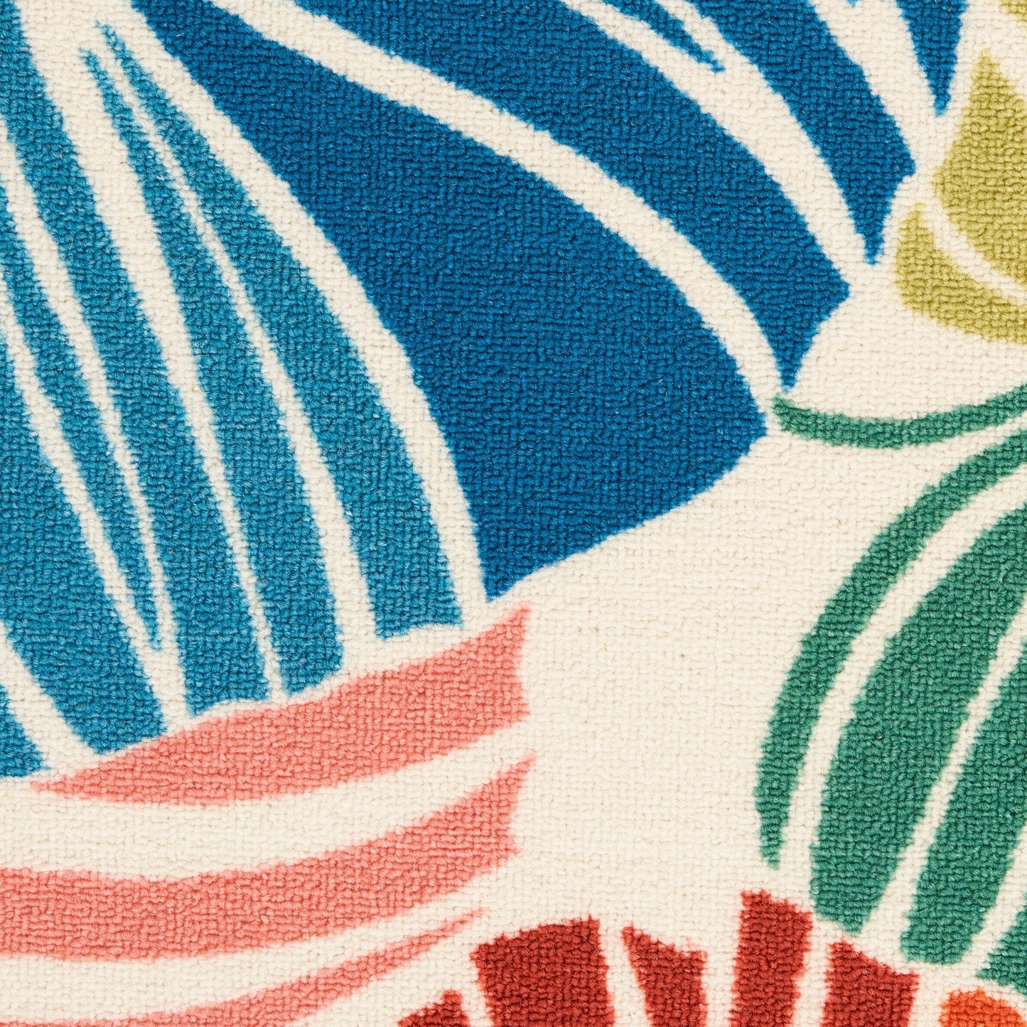 Tapis d'intérieur/extérieur moderne botanique Waverly Sun N' Shade