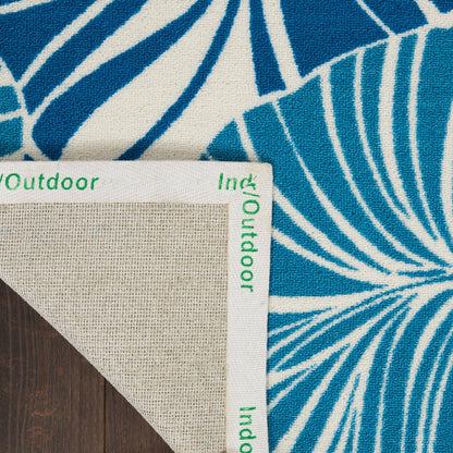 Tapis d'intérieur/extérieur moderne botanique Waverly Sun N' Shade