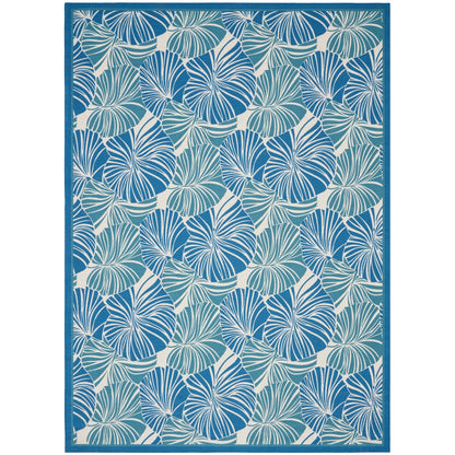 Tapis d'intérieur/extérieur moderne botanique Waverly Sun N' Shade